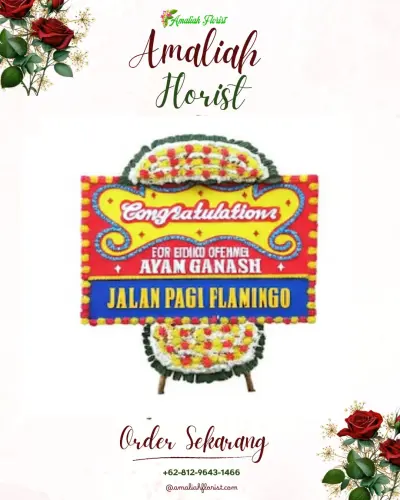 Bunga Papan Congratulation di Panggung Rawi